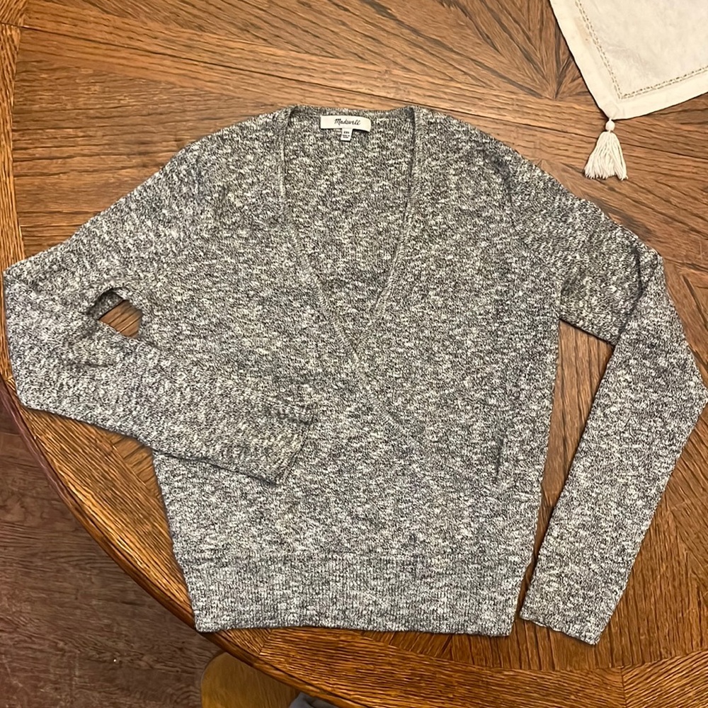 Madewell faux wrap-front sweater